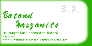 botond haszonits business card